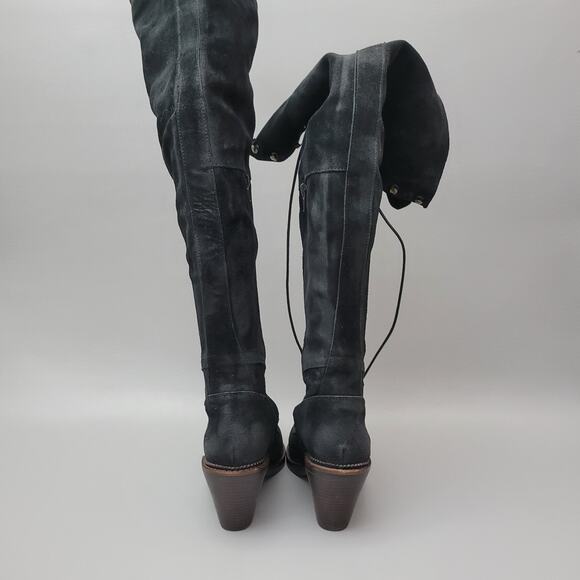 Stylish Black Over the Knee Boots - Picture 11 of 16